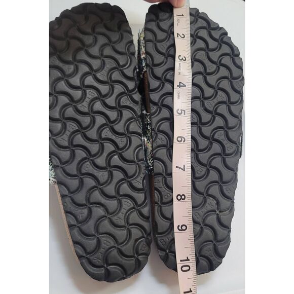 Birkenstock Siena Synthetic Material/Textile Green Two-Strap Sandals Sz 39 New - Picture 9 of 10